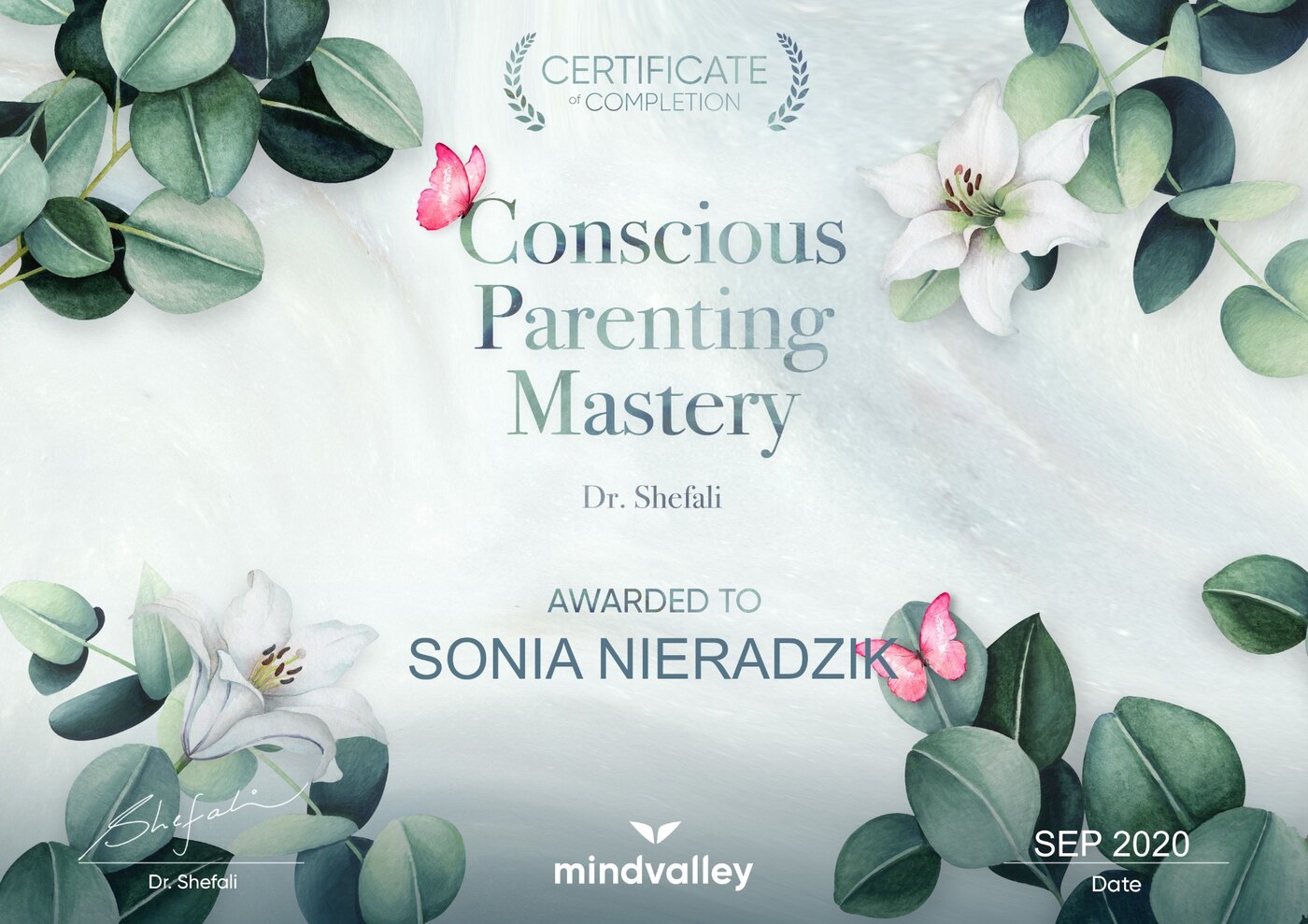 Certyfikat: Conscious Parenting Mastery