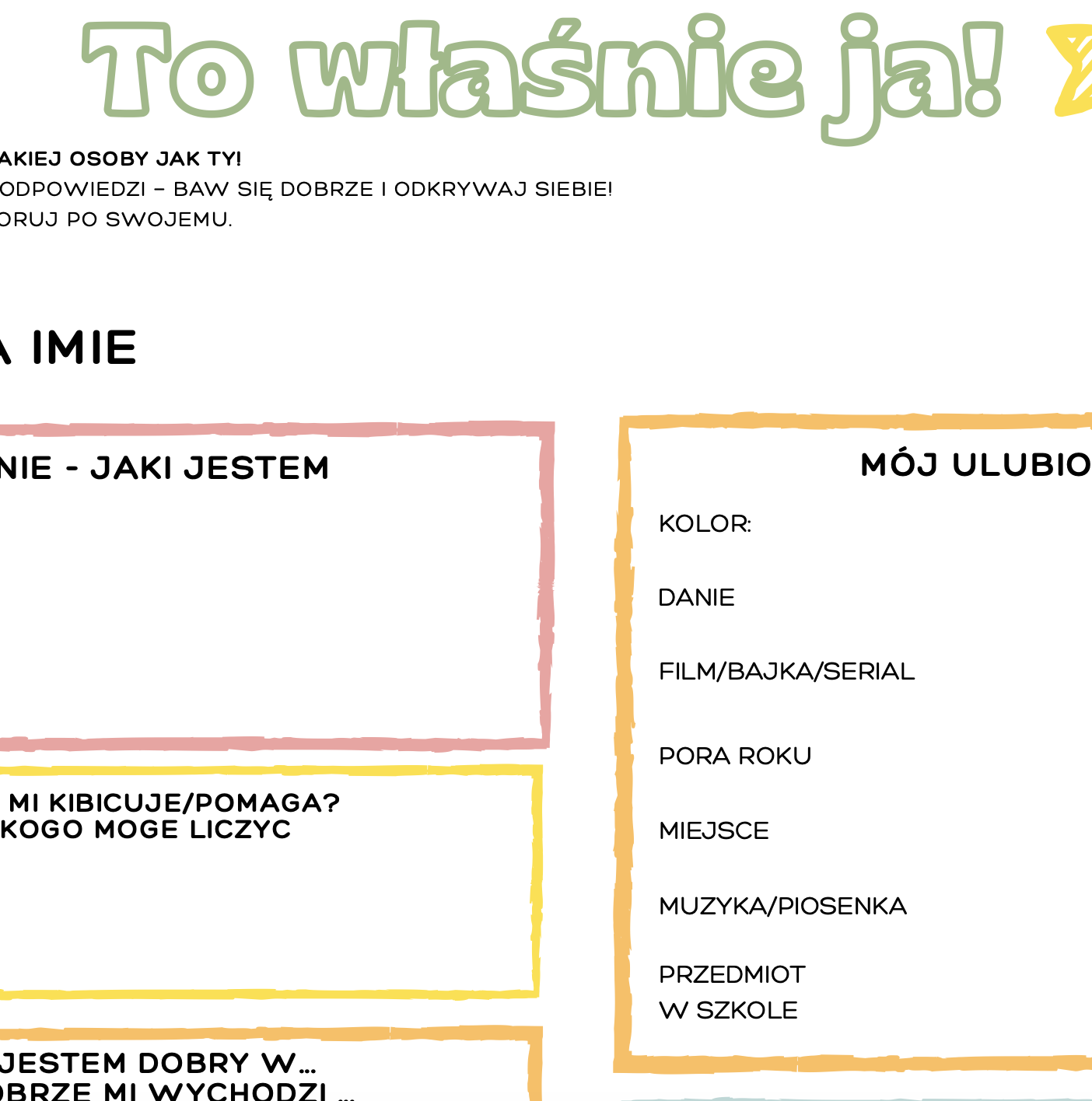 Fragment karty To właśnie ja